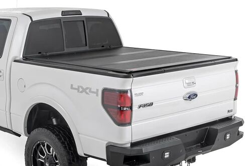 Rough Country Hard Tri-Fold Tonneau Cover for Ford F-150 (2004-2014) - Low-Profile Aluminum Truck Bed Cover, Fits 5'7 Bed (66.7") in Saudi Arabia