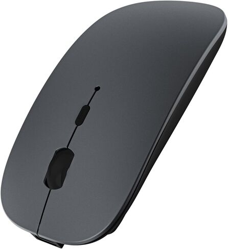 ماوس بلوتوث SUNGI لأجهزة الكمبيوتر المحمول/MacBook/iPad/Android PC، ماوس لاسلكي نحيف وهادئ قابل لإعادة الشحن متوافق مع Windows/Linux/الكمبيوتر اللوحي، أبيض in Kuwait