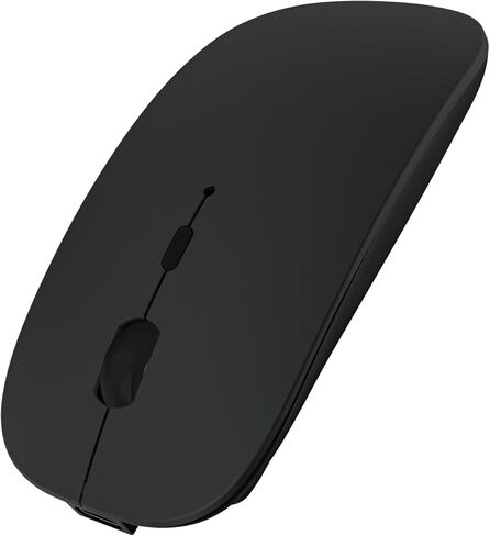 ماوس بلوتوث SUNGI لأجهزة الكمبيوتر المحمول/MacBook/iPad/Android PC، ماوس لاسلكي نحيف وهادئ قابل لإعادة الشحن متوافق مع Windows/Linux/الكمبيوتر اللوحي، أبيض in Kuwait