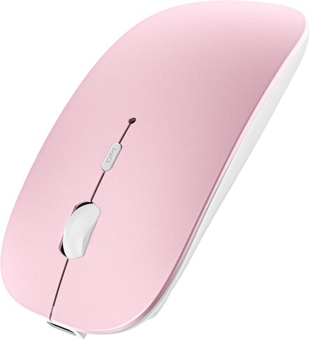 ماوس بلوتوث SUNGI لأجهزة الكمبيوتر المحمول/MacBook/iPad/Android PC، ماوس لاسلكي نحيف وهادئ قابل لإعادة الشحن متوافق مع Windows/Linux/الكمبيوتر اللوحي، أبيض in Kuwait