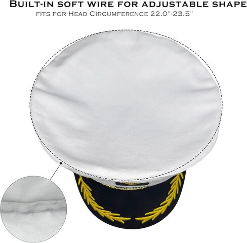 قبعة كابتن بحار من فيجوف، زي حفلات اليخت روك والقوارب البحرية البحرية للرجال والنساء في الهالوين in Kuwait