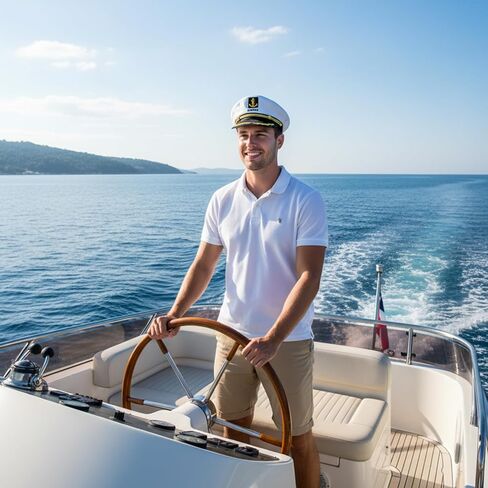 قبعة كابتن بحار من فيجوف، زي حفلات اليخت روك والقوارب البحرية البحرية للرجال والنساء في الهالوين in Kuwait