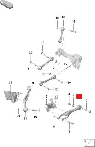 ذراع التحكم السفلي الخلفي مناسب لبورشه 911 المكشوفة Targa 991 992 99133105321 9P1505311 99133105302 99133105310 قطع غيار السيارات in Kuwait