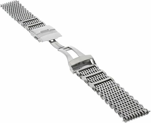 حزام ساعة Ewatchparts 24 مم من الفولاذ المقاوم للصدأ شبكي من الفولاذ المقاوم للصدأ متوافق مع بريتلينغ السميكة الثقيلة in Saudi Arabia