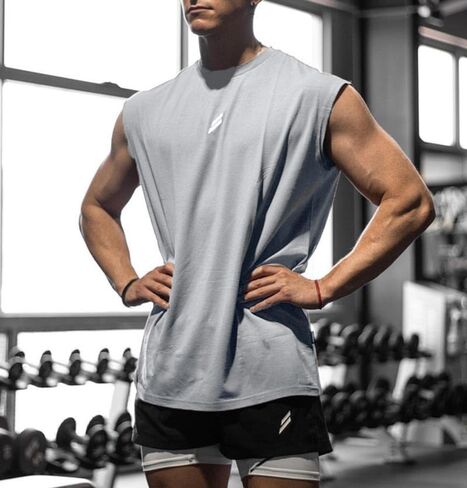 Tank Tops for Men Big Boys Breathable Quick-Dry Sleeveless Shirts for Running Work Out Exercise in Saudi Arabia