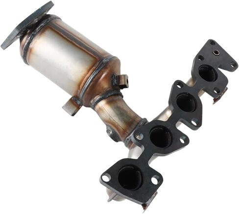 Front Exhaust Manifold Catalytic Converter Compatible with Chevrolet Spark 2013 2014 2015 1.2L, Direct Fit Catalytic Convertor Replacement Parts in Kuwait