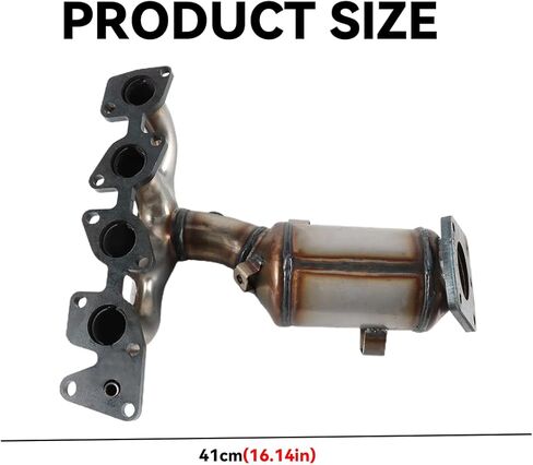 Front Exhaust Manifold Catalytic Converter Compatible with Chevrolet Spark 2013 2014 2015 1.2L, Direct Fit Catalytic Convertor Replacement Parts in Kuwait
