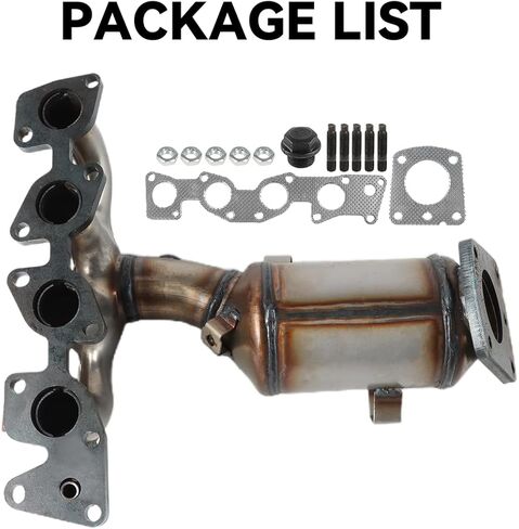 Front Exhaust Manifold Catalytic Converter Compatible with Chevrolet Spark 2013 2014 2015 1.2L, Direct Fit Catalytic Convertor Replacement Parts in Kuwait