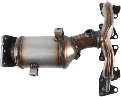 Front Exhaust Manifold Catalytic Converter Compatible with Chevrolet Spark 2013 2014 2015 1.2L, Direct Fit Catalytic Convertor Replacement Parts in Kuwait