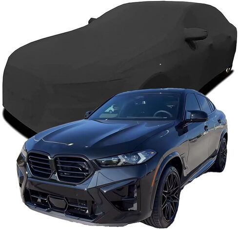 غطاء سيارة لسيارة BMW X6M المنافسة 2022 2023 2024 2025، أغطية سيارة خارجية مقاومة للغبار والخدش ومقاومة للأشعة فوق البنفسجية لجميع الأحوال الجوية، أسود in Saudi Arabia