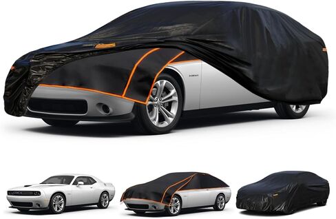 Kayme Hail Protector Car Cover Custom Fit for Dodge Challenger, Anti Hail Blanket with Multilayer Thickened Design, Hail Proof & All Weather Outdoor Waterproof Full Car Cover for Hail Protection in Saudi Arabia