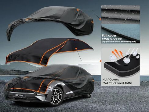 Kayme Hail Protector Car Cover Custom Fit for Dodge Challenger, Anti Hail Blanket with Multilayer Thickened Design, Hail Proof & All Weather Outdoor Waterproof Full Car Cover for Hail Protection in Saudi Arabia