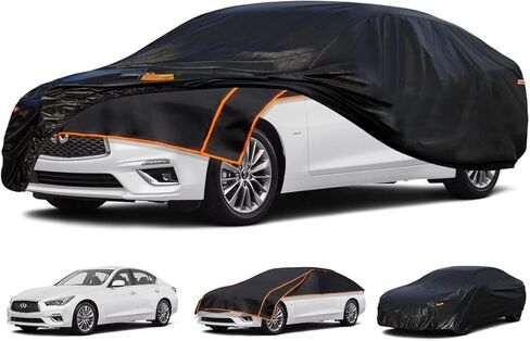 Kayme Hail Protector Car Cover Custom Fit for Dodge Challenger, Anti Hail Blanket with Multilayer Thickened Design, Hail Proof & All Weather Outdoor Waterproof Full Car Cover for Hail Protection in Saudi Arabia