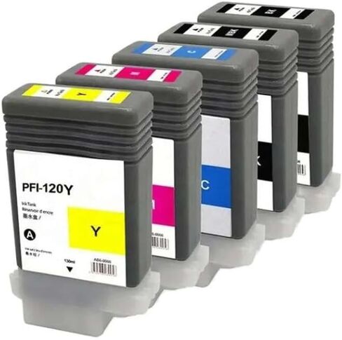 خرطوشة حبر ملونة PFI-120 PFI120 PFI 120 متوافقة مع طابعة TM-200 TM-205 TM-300 TM-305 (مجموعة واحدة) in Kuwait