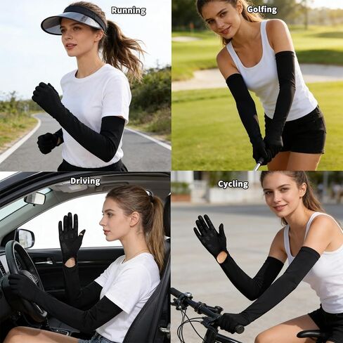 Driving Gloves Women, Cycling Gloves, Sun Women UV Protection, Driving Arm Protection for Sleeves Golf Fishing in Saudi Arabia