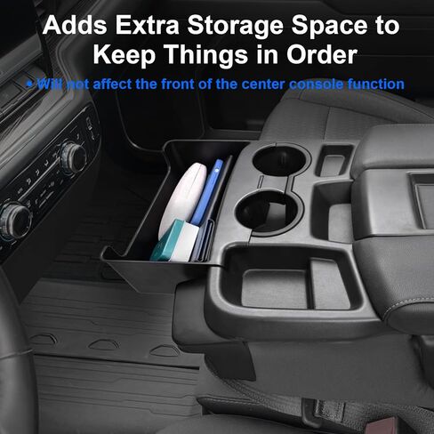 صندوق تعليق حامل الأكواب الأمامي لمقعد القفز متوافق مع 2019-2025 Chevy Silverado/GMC Sierra 1500 و2020-2025 Chevy Silverado/Sierra 2500HD 3500HD ملحقات منظم التخزين (مقعد القفز فقط) in Kuwait