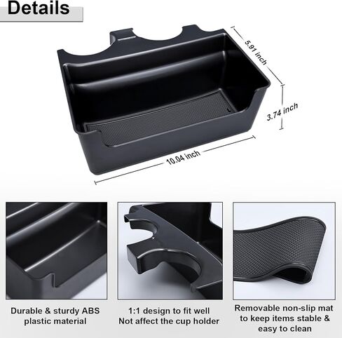 صندوق تعليق حامل الأكواب الأمامي لمقعد القفز متوافق مع 2019-2025 Chevy Silverado/GMC Sierra 1500 و2020-2025 Chevy Silverado/Sierra 2500HD 3500HD ملحقات منظم التخزين (مقعد القفز فقط) in Kuwait