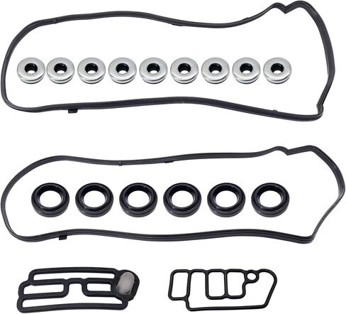 HiSport Engine Valve Cover Gasket Set - Compatible with Acura MDX RDX RL TL TSX ZDX Compatible with Honda Accord Crosstour Odyssey Pilot Ridgeline 3.5L 3.7L 2005-2018 - Replace VS50773R in Saudi Arabia
