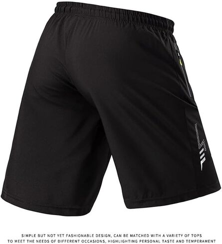 3 Pack Men's Athletic Shorts, Quick Dry Lightweight Gym Workout Shorts with Zipper Pockets, Breathable Ice Silk in Saudi Arabia