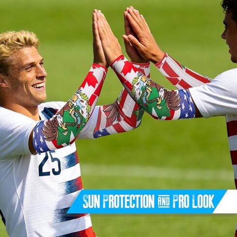 Soccer Arm Sleeves for Men Women, World Cup Football Decorative Arm Covers, Lightweight Stretchy Sports Sleeves for Adults Teens Youth Kids, Soccer Basketball Baseball Running Game Day Party Outdoor in Kuwait