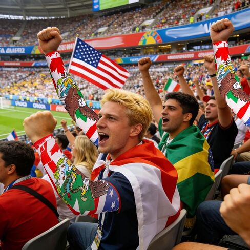 Soccer Arm Sleeves for Men Women, World Cup Football Decorative Arm Covers, Lightweight Stretchy Sports Sleeves for Adults Teens Youth Kids, Soccer Basketball Baseball Running Game Day Party Outdoor in Kuwait