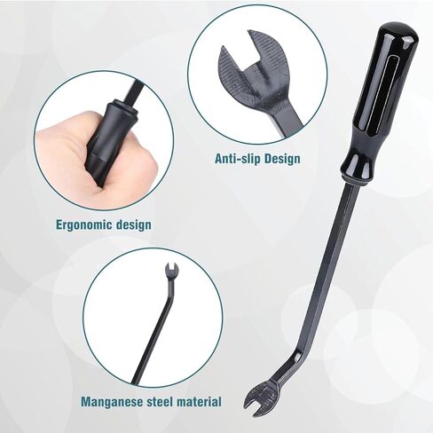 مجموعة أدوات إزالة الحواف التلقائية من Aleric مكونة من 9 قطع - أداة فك بلاستيكية لإزالة مشبك لوحة القيادة ولوحة الباب، ومزيل أدوات التثبيت، ومجموعة أدوات إزالة حواف السيارة مع خطاف دقيق ومجموعة اختيار للسيارات in Kuwait