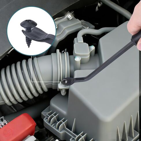 مجموعة أدوات إزالة الحواف التلقائية من Aleric مكونة من 9 قطع - أداة فك بلاستيكية لإزالة مشبك لوحة القيادة ولوحة الباب، ومزيل أدوات التثبيت، ومجموعة أدوات إزالة حواف السيارة مع خطاف دقيق ومجموعة اختيار للسيارات in Kuwait