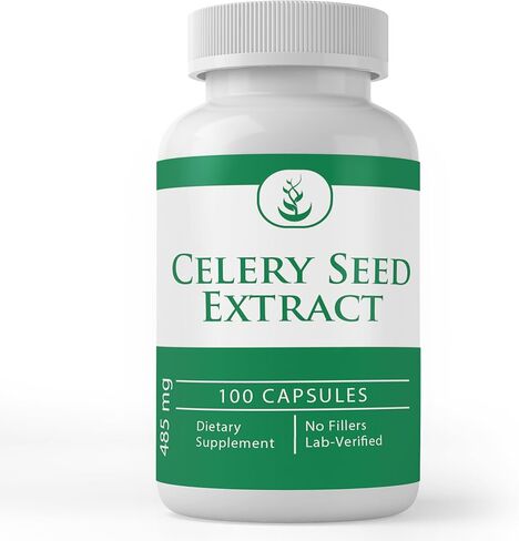Pure Original Ingredients Celery Seed Extract, (100 Capsules) Always Pure, No Additives Or Fillers, Lab Verified in Saudi Arabia