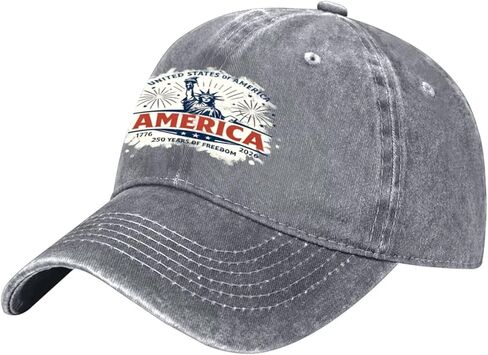 250th Anniversary America 250th USA Independence Day Printed Baseball Caps Tribute Retro Washed Hat in Saudi Arabia
