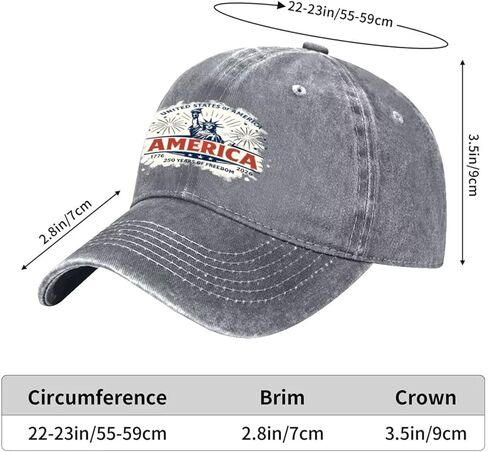 250th Anniversary America 250th USA Independence Day Printed Baseball Caps Tribute Retro Washed Hat in Saudi Arabia