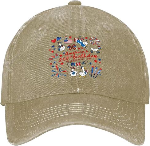 250th Anniversary America 250th USA Independence Day Printed Baseball Caps Tribute Retro Washed Hat in Saudi Arabia