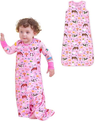 أكياس نوم رايون مصنوعة من الخيزران الفسكوزي للأطفال بعمر 6-18 شهرًا 1.0 كيس نوم ناعم للأطفال الرضع بسحاب ثنائي الاتجاه أكياس نوم لحديثي الولادة in Kuwait