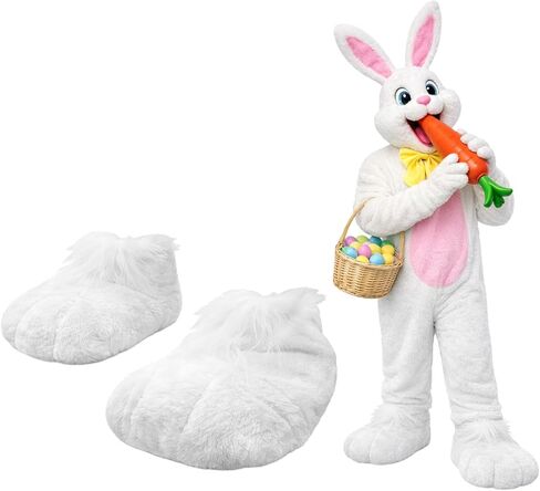 Nicky Bigs Novelties Adult Costume Accessory Big Giant Funny Feet Slippers Caveman Feet Shoe Covers Beige in Kuwait