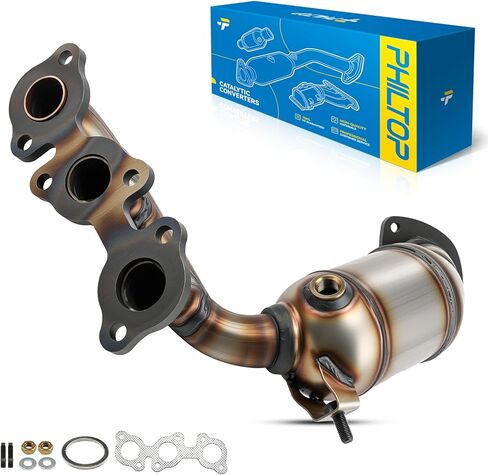 PHILTOP Front Right Catalytic Converter Kit Fit For 2004-2006 Sienna FWD OE Replace# 16394, 641290, 40374 Direct-Fit (EPA Compliant) in Saudi Arabia