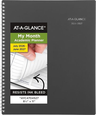 مخطط AT-A-GLANCE 2026-2027، دفتر تقويم أكاديمي شهري 12 شهرًا من يوليو إلى يونيو، 8-1/2 بوصة × 11 بوصة، DayMinder، فحمي (AYC47045) in Saudi Arabia