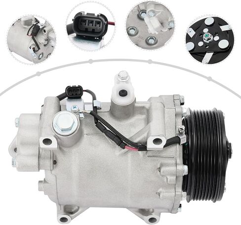 A/C Compressor with Clutch for Honda CR-V 2.4L 2007-2015/Acura ILX 2.4L 2013 2014 2015 OEM Number CO 4920AC, 38810RWCA03, 38810RX0A01, 0610239 in Kuwait