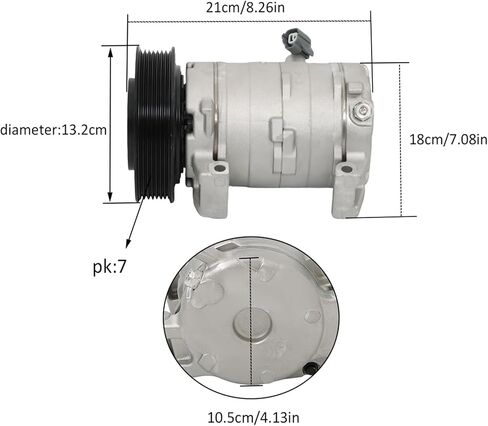AC Compressor with Clutch Replacement for Accord 2003 2004 2005 2006 2007 2.4L 6021297 in Saudi Arabia