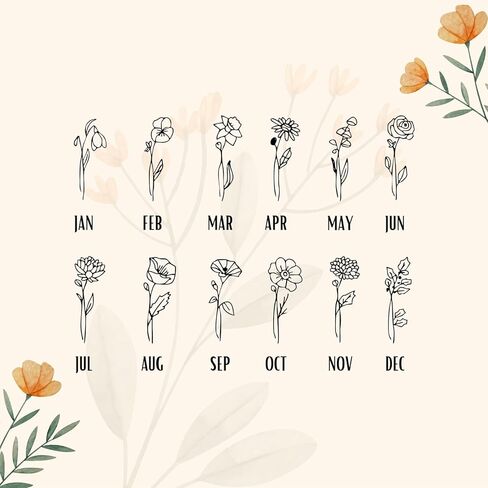 Sterling Silver Personalized Birthflower Ring – Custom Engraved Floral Design Thin Slim Band Ring for Women, Minimalist Everyday Jewelry in Saudi Arabia