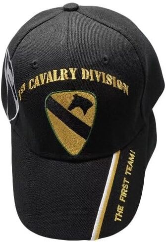 US Army 1ST CAV DIV First Team Cavalry Division HAT Cap Veteran Fort Hood Horse in Saudi Arabia
