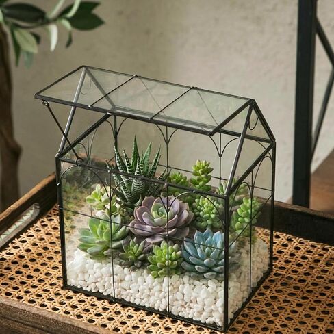 Greeting Card Storage Box for Wedding - Handmade, Arched Lid, Gold Clear Glass Card Holder for Wishing Well - Wedding Party Reception Decoration Storage, Large (Glass Box Only) in Kuwait