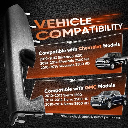 22818465 طقم إصلاح مسند الذراع الأمامي الأيسر للسائق متوافق مع 2010-2014 Chevy Silverado وGMC Sierra 1500 2500HD 3500HD، مصمم للوحة الباب مع مقبض تحرير أسفل مسند الذراع، أسود in Kuwait