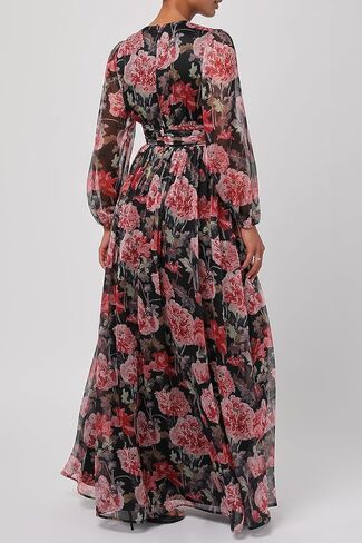 Lulus Pearl Long Sleeve Floral Dress for Women, Cocktail Maxi Dress in Saudi Arabia