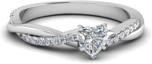 Blocaci 1-1/4 Carat (ctw) Heart Moissanite Engagement Rings for Women Name Custom Personalized 10K 14K 18k Gold Wedding in Kuwait