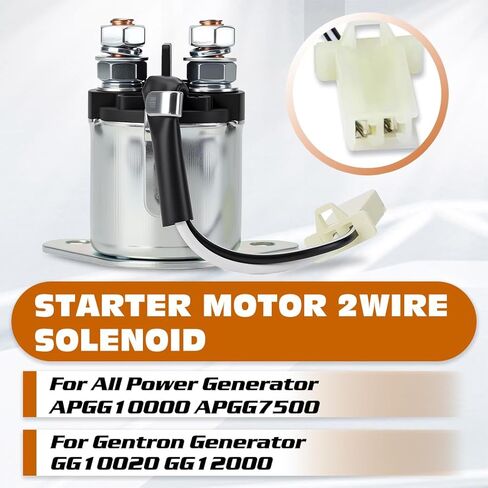 Starter Motor 2Wire Solenoid متوافق مع جميع الطاقة 7500W Gentron 10000W 12000 استبدال المولد لAPGG10000 APGG7500 مولد البنزين المحمول جزازة العشب مضخة مياه 12V/24V Universal Fit in Kuwait