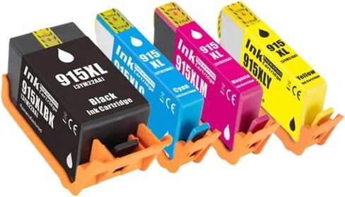 خرطوشة حبر معاد تصنيعها 915XL 919XL 915 919 XL متوافقة مع طابعات OfficeJet Pro 8010 8023 8025 8022 (4 ألوان) in Kuwait