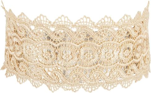 Women's Lace Dress Sash Belt Flower Obi Waist Belt Aesthetic Champagne Yellow PU Leather Wide Wrap in Saudi Arabia