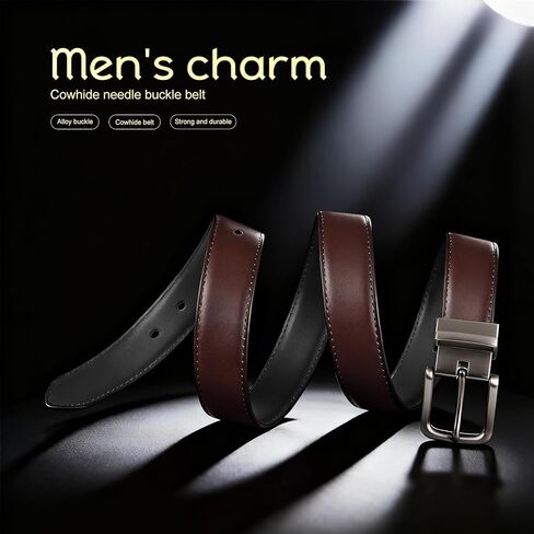Reversible Belt for Men & Teens | 2-in-1 Adjustable, Trimmable 1.25 Inch Belt (Gift for Dad, Husband, Son) in Saudi Arabia