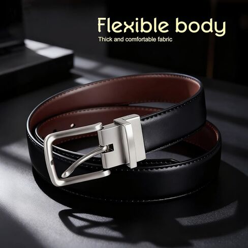 Reversible Belt for Men & Teens | 2-in-1 Adjustable, Trimmable 1.25 Inch Belt (Gift for Dad, Husband, Son) in Saudi Arabia