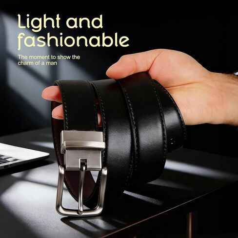 Reversible Belt for Men & Teens | 2-in-1 Adjustable, Trimmable 1.25 Inch Belt (Gift for Dad, Husband, Son) in Saudi Arabia