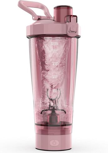 زجاجات شيكر البروتين الكهربائية، خلاط مخفوق البروتين سعة 28 أونصة، أكواب شيكر قابلة للحمل في صالة الألعاب الرياضية | يو اس بي قابل للشحن | مصنوع من التريتان | خالية من مادة BPA (أسود) in Kuwait